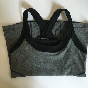 RBX Gray and Black Women's Tank Top